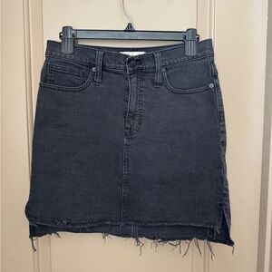 Madewell black denim skirt
